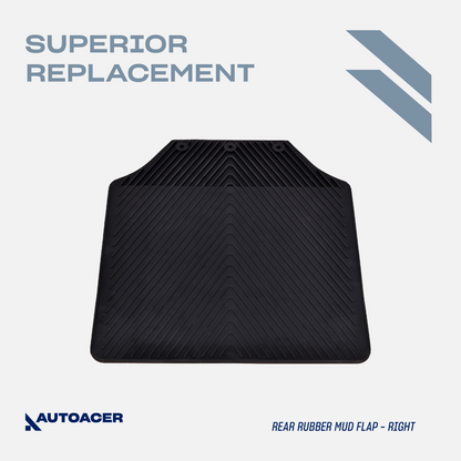 AUTOACER -2p Rear Tough Rubber MudFlaps For LAND ROVER DEFENDER 90/110/130 83-16