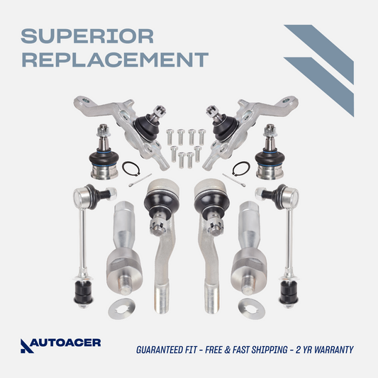 AUTOACER -10p Front Control Arm Ball Joints Tie Rod Ends Links for 4Runner 95-02