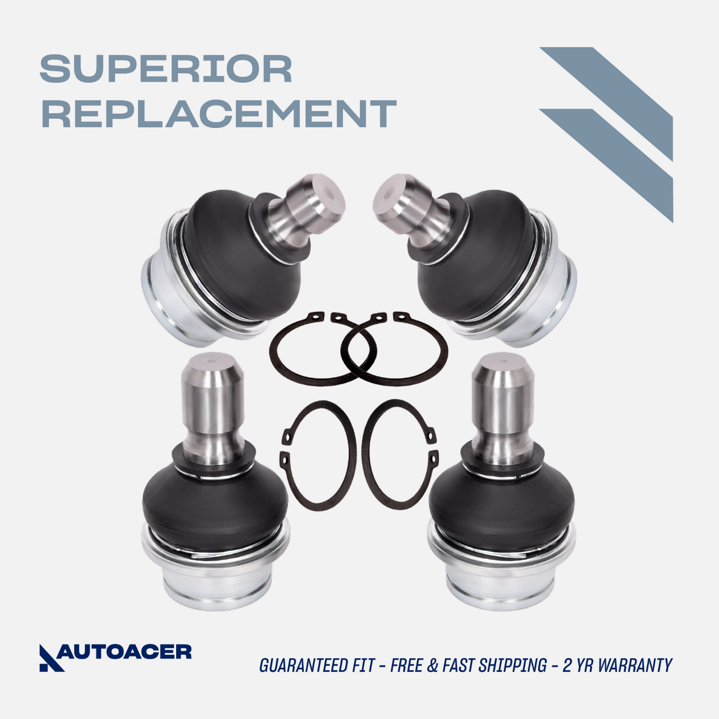 AUTOACER - 4p Rear Upper & Lower Control Arm Ball Joints For Pathfinder 2.5 3.0L