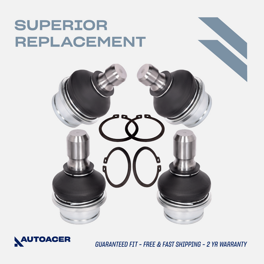 AUTOACER - 4p Rear Upper & Lower Control Arm Ball Joints For Pathfinder 2.5 3.0L