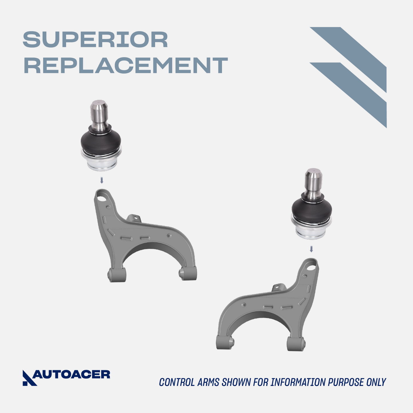 AUTOACER - 4p Rear Upper & Lower Control Arm Ball Joints For Pathfinder 2.5 3.0L