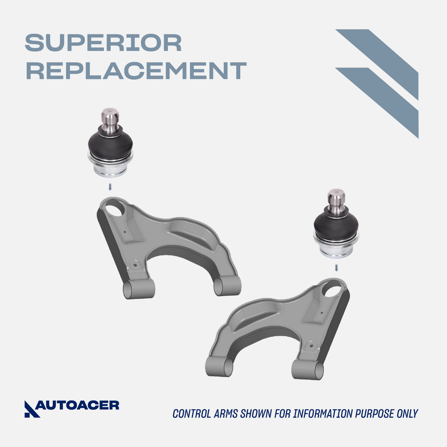 AUTOACER - 4p Rear Upper & Lower Control Arm Ball Joints For Pathfinder 2.5 3.0L