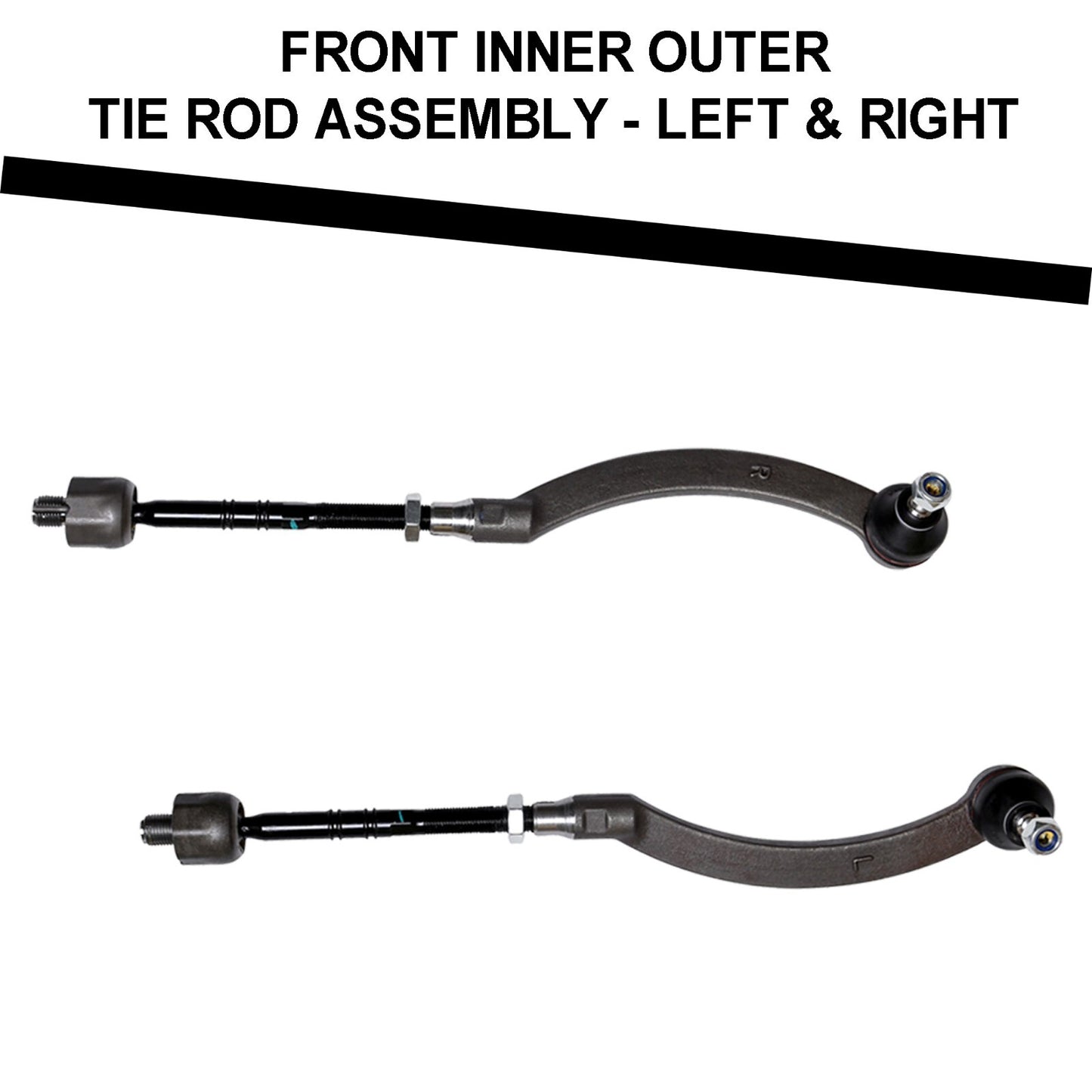 Front Lower Control Arms With Bushings, Ball Joints & Tie Rod Set 10 pc for Mini