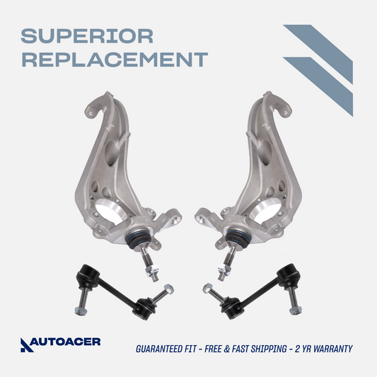 AUTOACER 4p Lower Steering Knuckle Control Arms W/Ball Joints & Links For S-TYPE