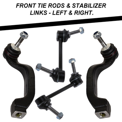 AUTOACER - 12p Front Rear Suspension Kit Tie Rods Links Mounts for Ford Lincoln