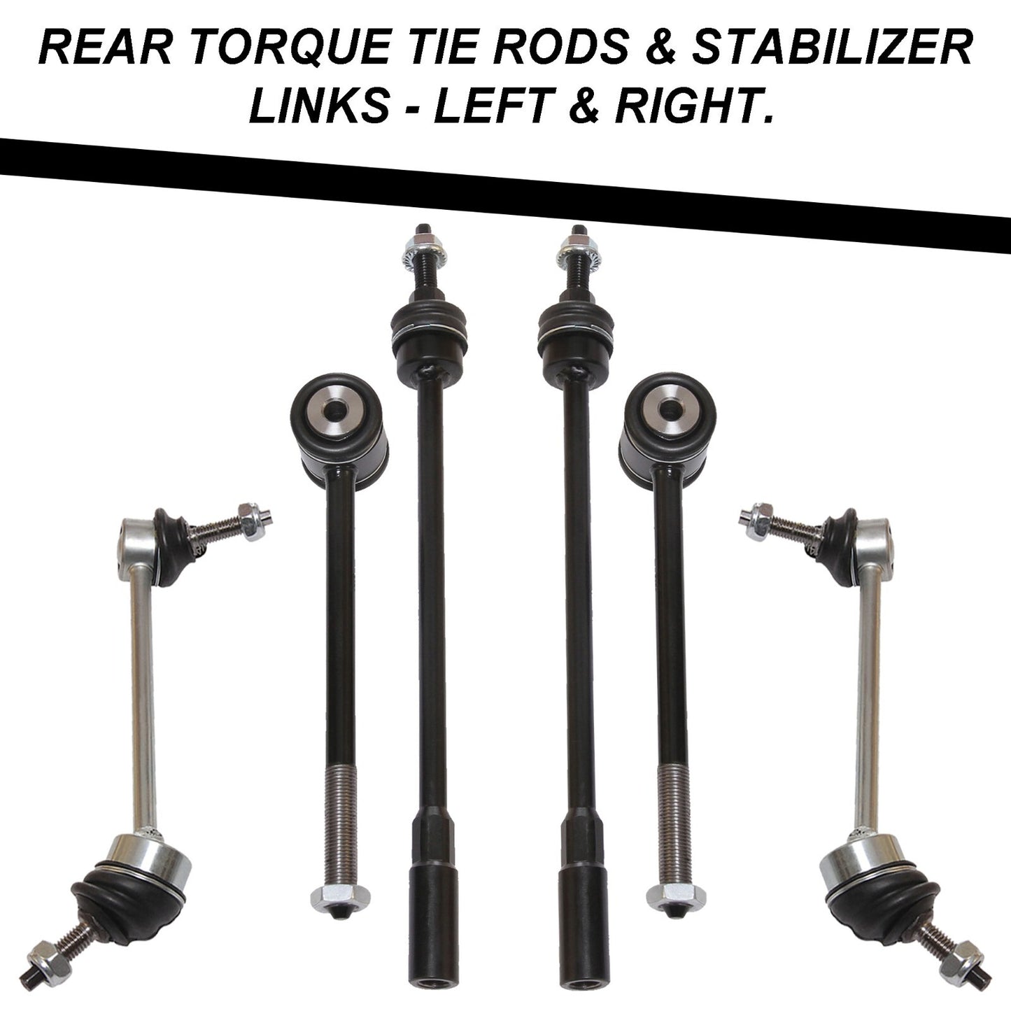 AUTOACER - 12p Front Rear Suspension Kit Tie Rods Links Mounts for Ford Lincoln