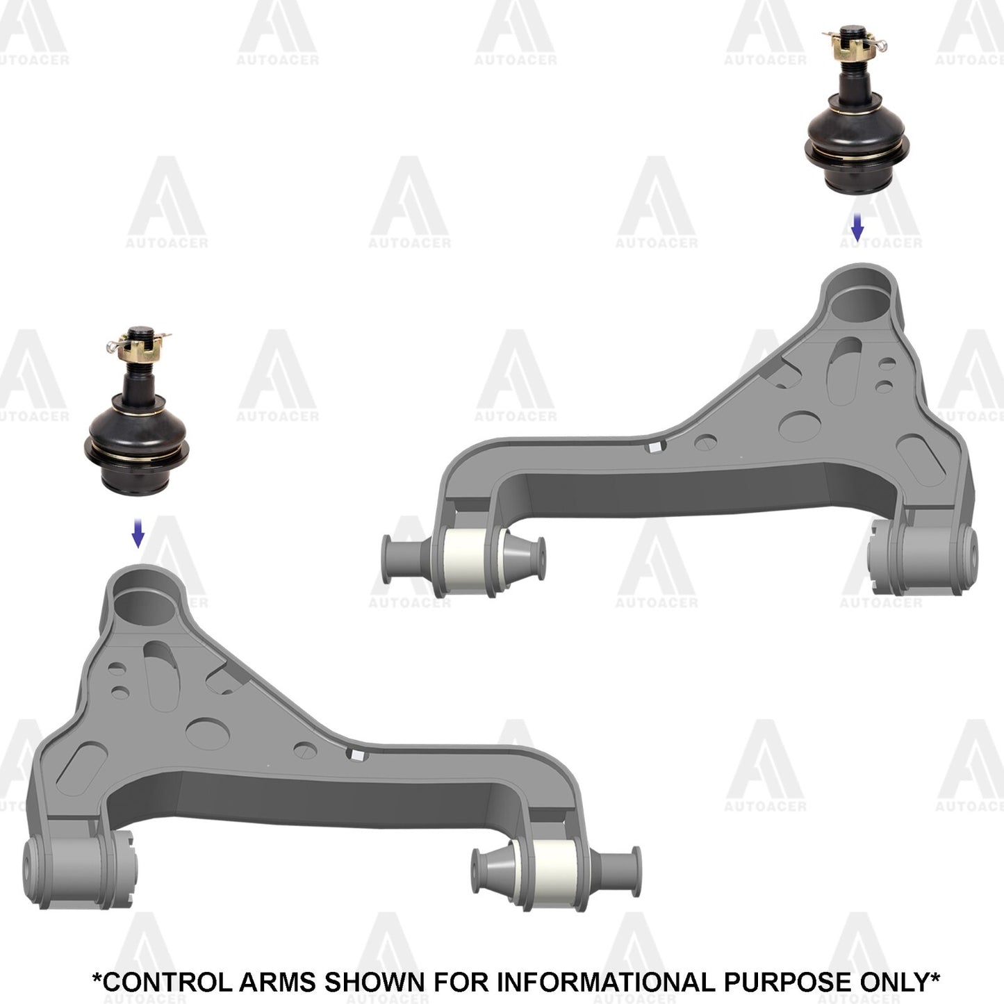 AUTOACER - 2pc Front Lower Control Arm Ball Joint Kit For Ford Explorer 2WD/ 4WD