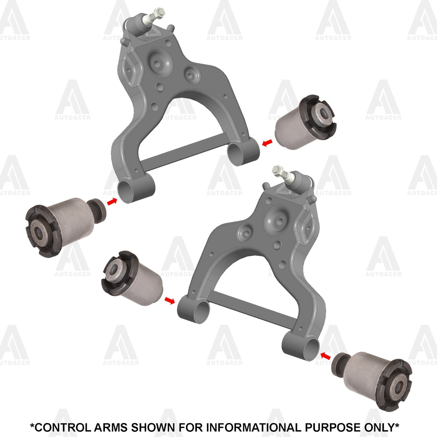 AUTOACER - 4p Front Lower Control Arm Bushings for Ford F-150 Expedition Lincoln