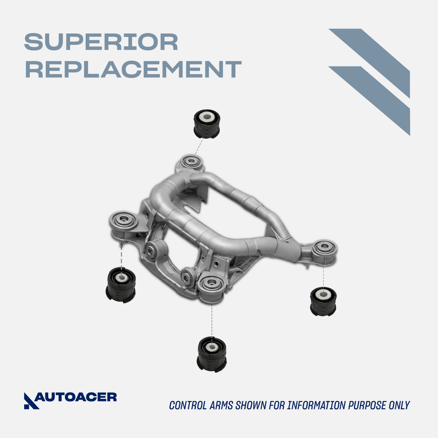 AUTOACER -4pc Rear Axle Subframe Bushing Kit For BMW 3 SERIES E46 & X3 E83 98-07