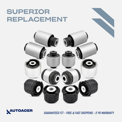 AUTOACER 14p Rear Axle Trailing Subframe Diff Control Arm Bushes Kit For BMW E46
