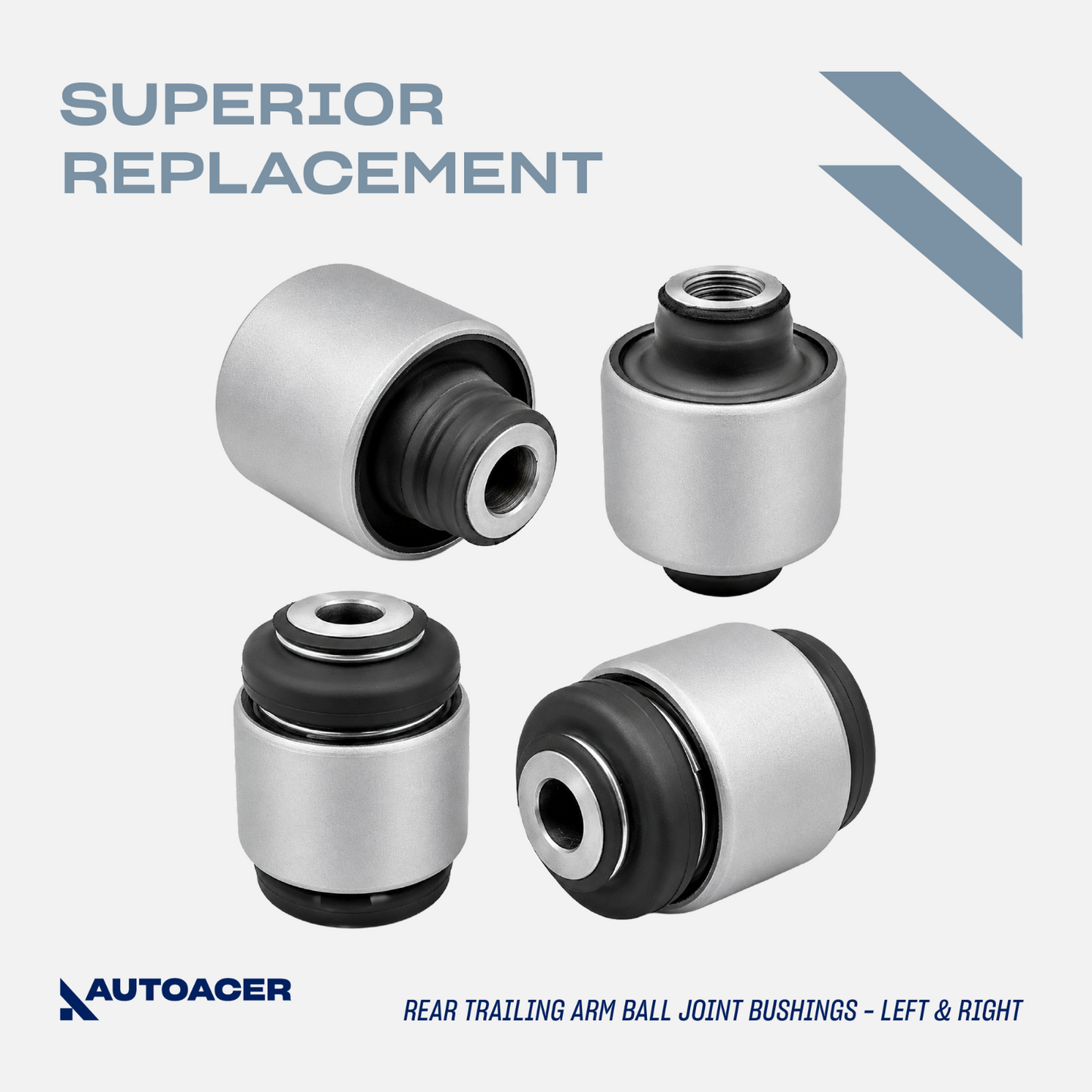 AUTOACER 14p Rear Axle Trailing Subframe Diff Control Arm Bushes Kit For BMW E46