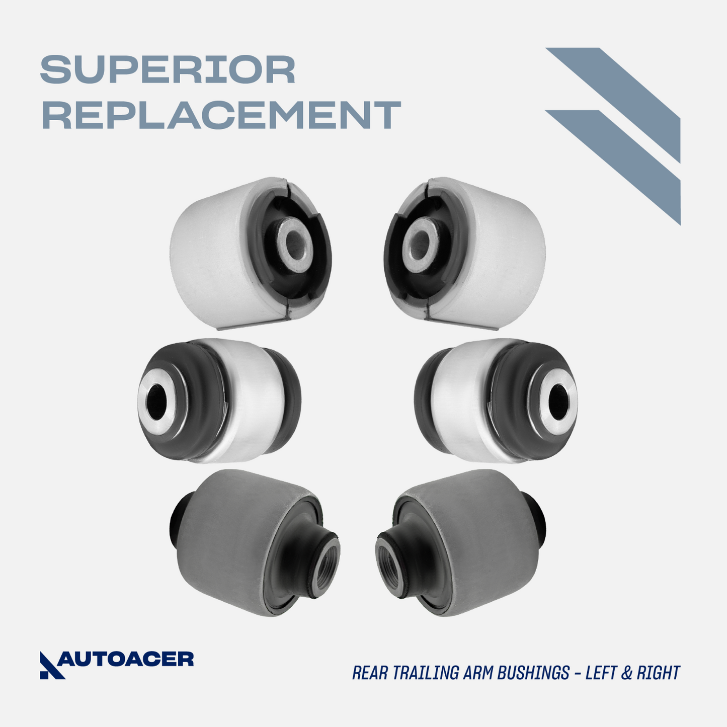 AUTOACER 14p Rear Axle Trailing Subframe Diff Control Arm Bushes Kit For BMW E46