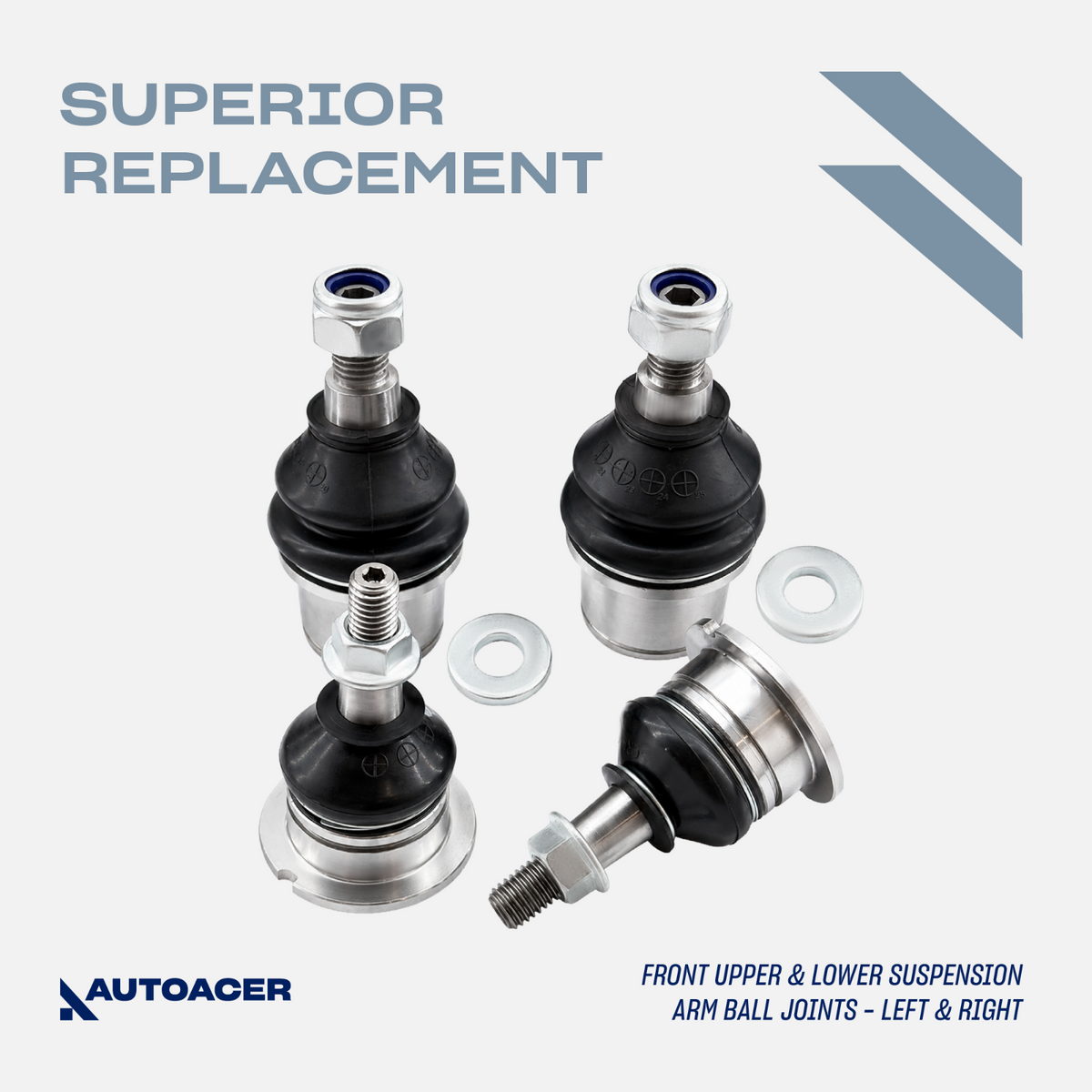 AUTOACER 14p Front Control Arm & Sway Bar PU Upgrade Kit + Ball Joints For LR3/4