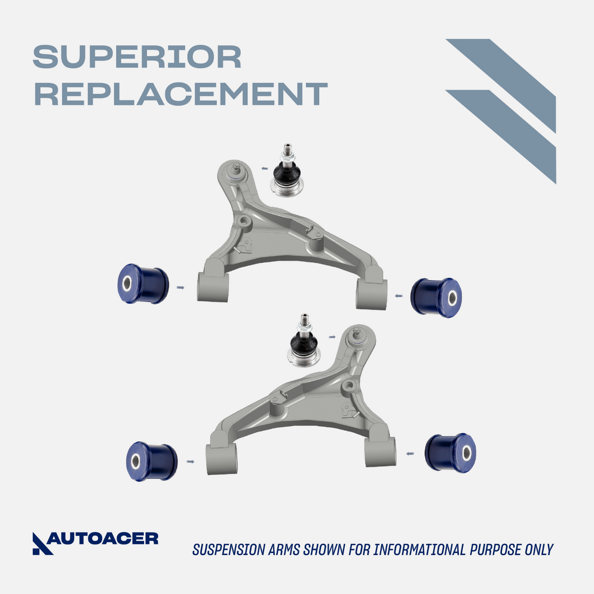 AUTOACER 14p Front Control Arm & Sway Bar PU Upgrade Kit + Ball Joints For LR3/4