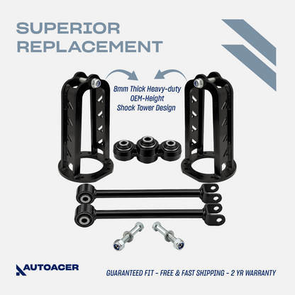 AUTOACER 5p Rear Watts Linkage Front HD Shock Turrets For Land Rover Discovery 2