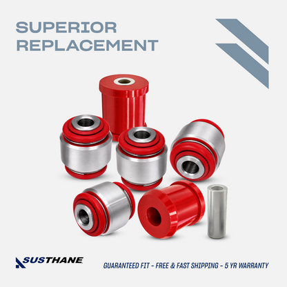 AUTOACER -6pc Rear Lower Control Arm Poly Bushing Kit For JAGUAR S-Type XK XF XJ