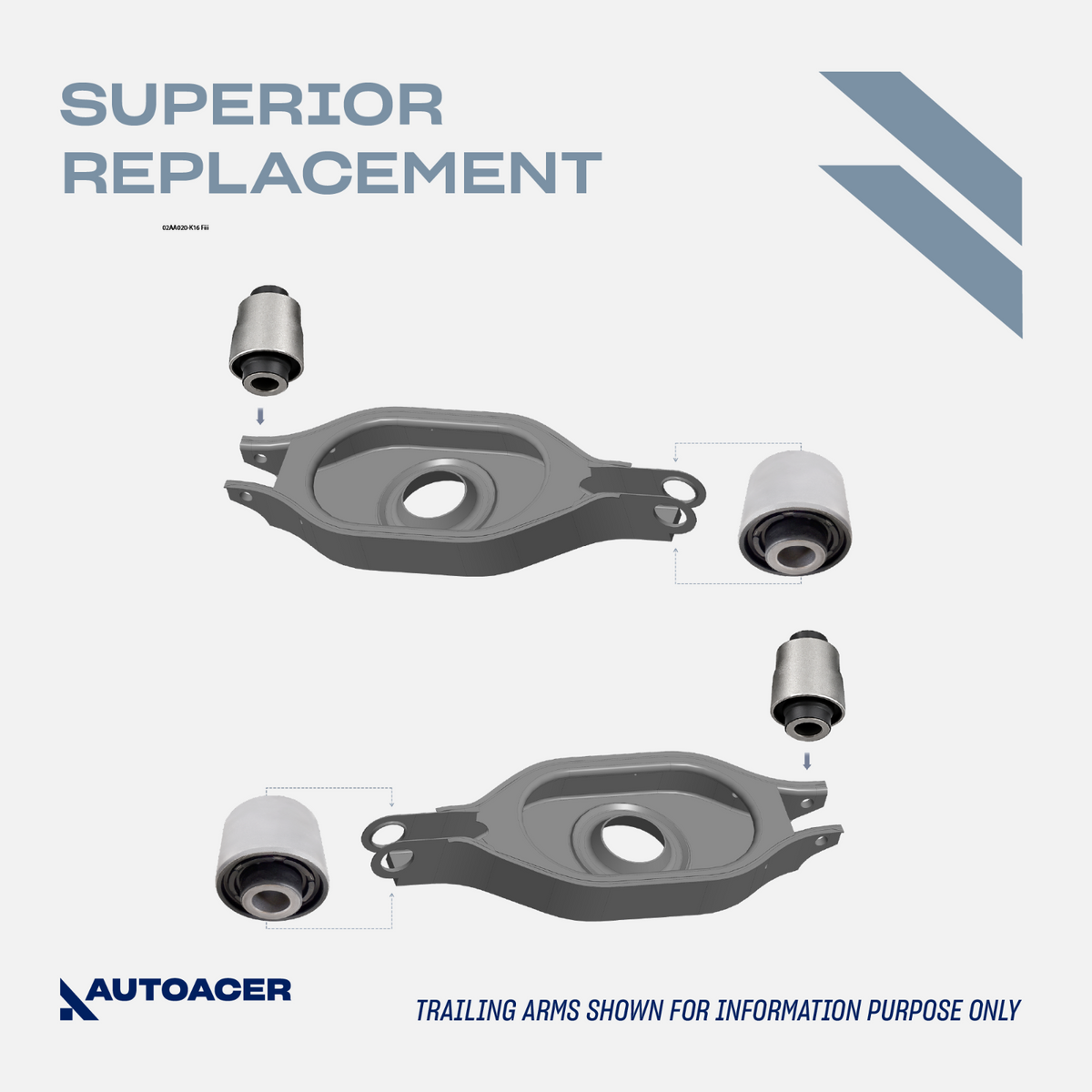AUTOACER 16pc All Rear Control Arm Bushes Ball Joints for Pathfinder QX56 Armada