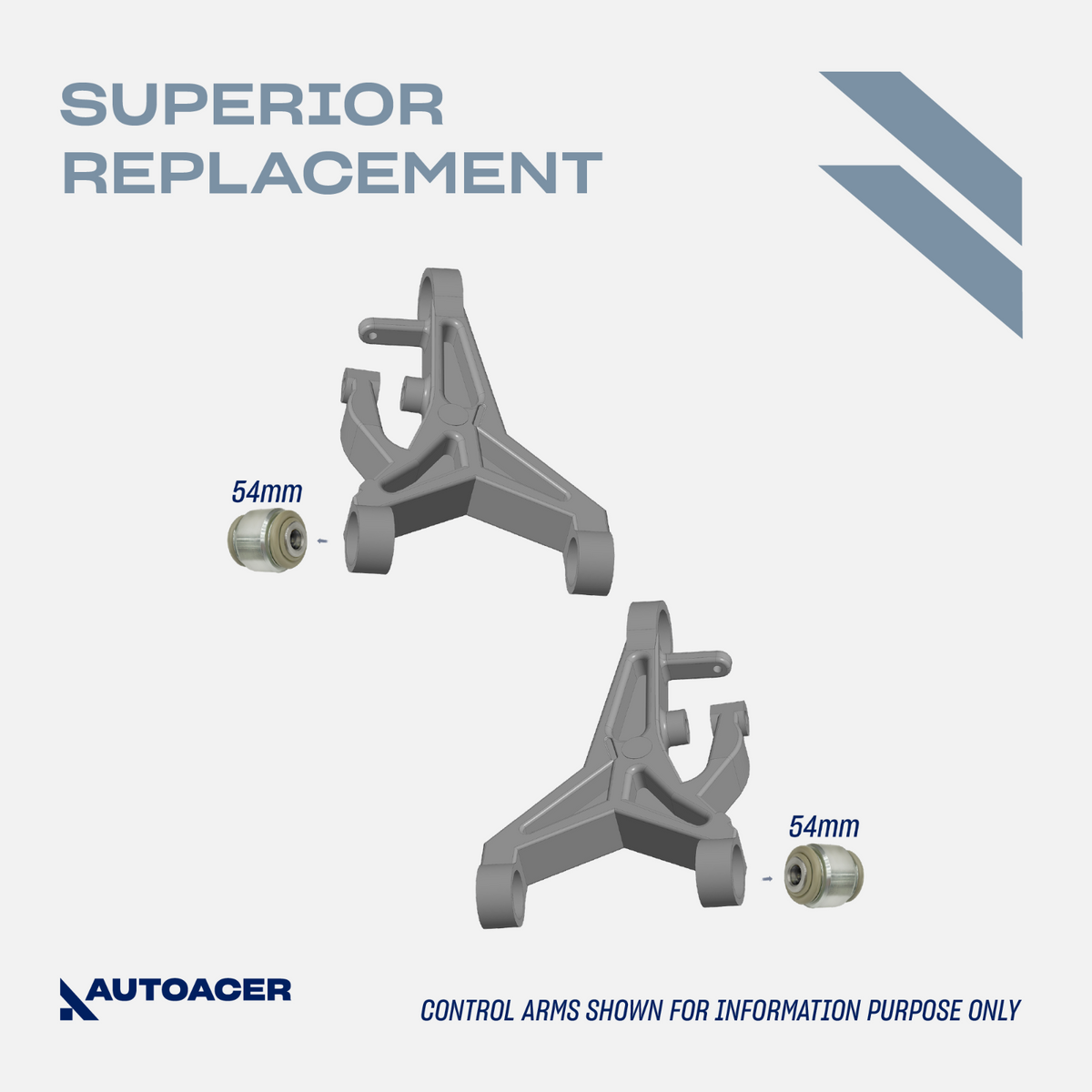 AUTOACER -2pc Rear Lower Control Arm Bushings 54mm for JAGUAR S-Type XK XF XJ V8