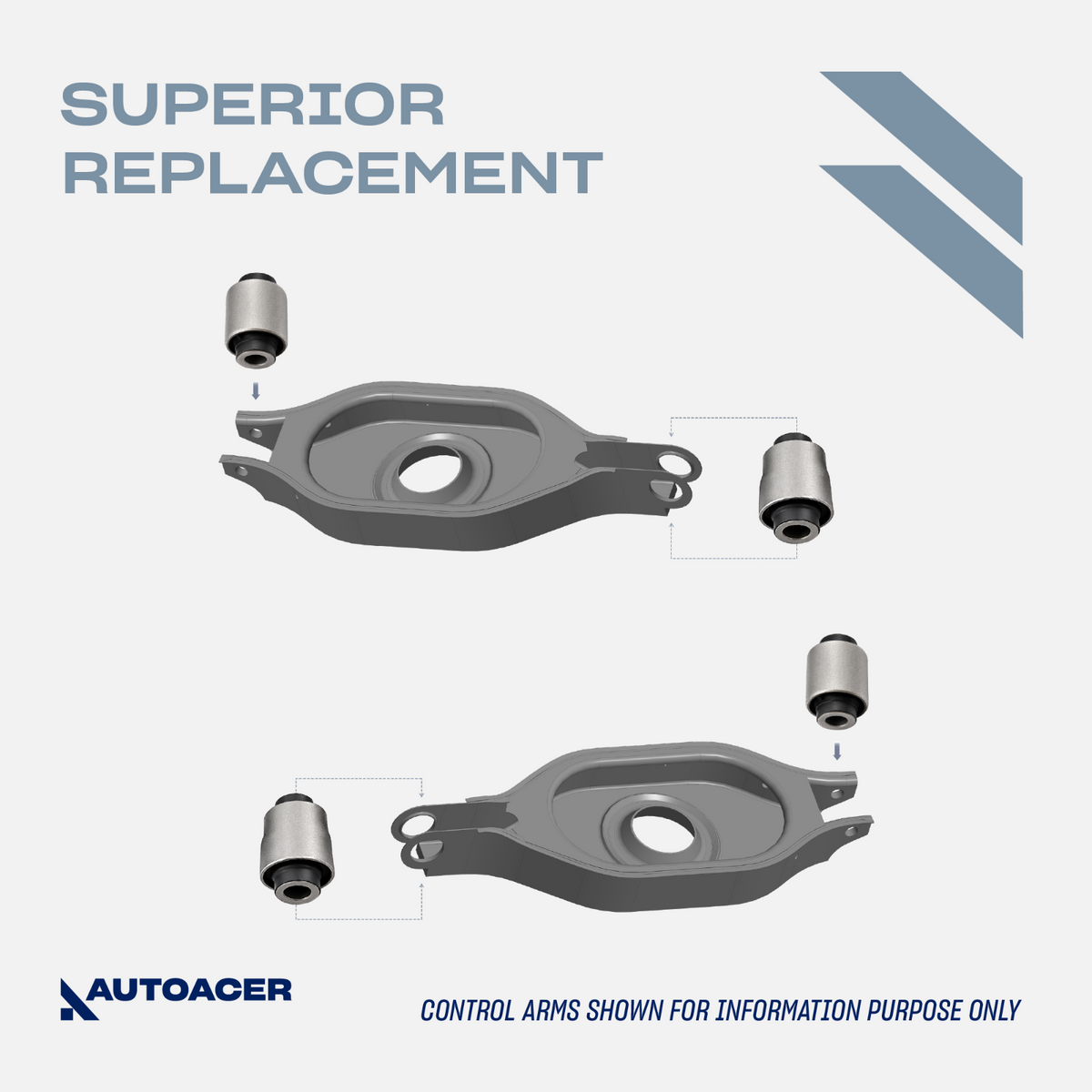 AUTOACER 4p Rear Trailing Arm & Knuckle Bushes For Nissan Pathfinder Armada QX56