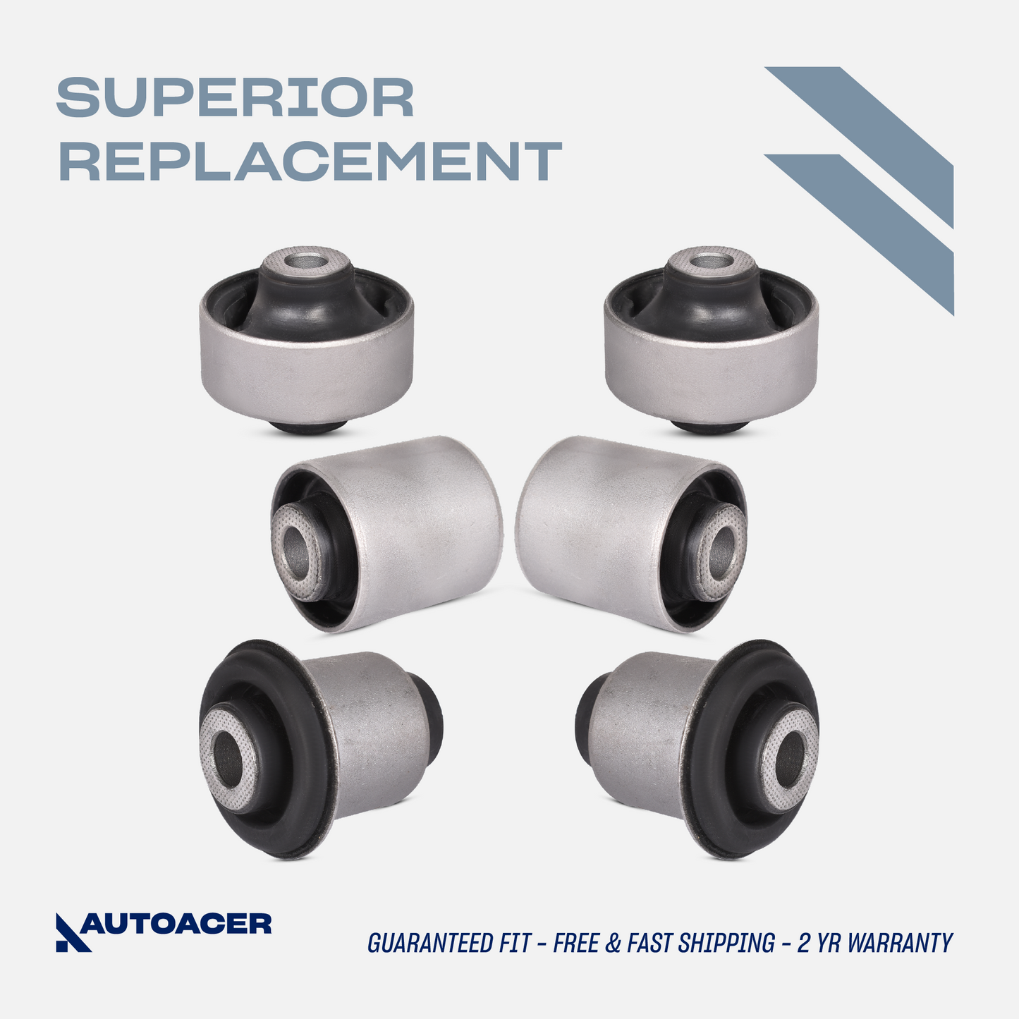 AUTOACER - 6p Front Lower Control Arm Bushing Kit for Acura TL TSX 2004 - 2008 & Honda Accord 2003 - 2007