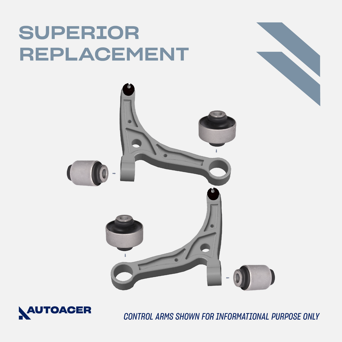 AUTOACER - 4p Front Lower Control Arm Bushing Kit Compatible with Honda Odyssey 1999 - 2008, Pilot. 2003 - 2008, Acura MDX 2001 - 2006