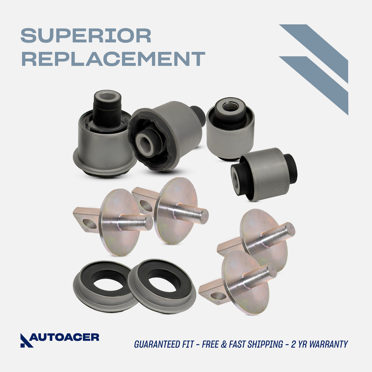 AUTOACER - 4p Rear Trailing Control Arm Bushings for Honda Civic Hatchback 2005 - 2011, Saloon / Sedan 2005 - 2016
