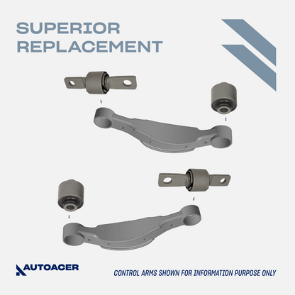 AUTOACER - 10p Rear Upper Control Arm Bushings, Lower Trailing Bushings W/ Metal Washers & Clamps, Sway / Stabilizer Bar Links For Honda Civic Hatchback 2005-2011, Civic Saloon 2006-2016