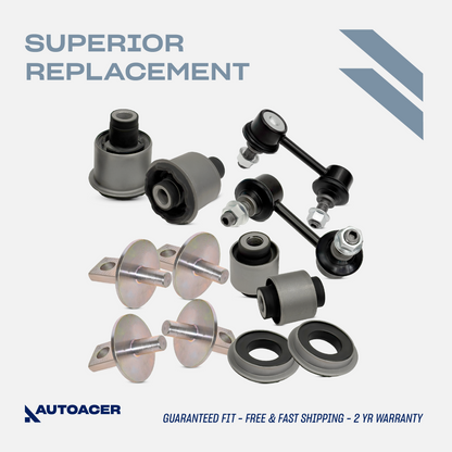 AUTOACER - 6p Rear Lower Control Trailing Arm Bushings & Stabilizer Bar Link Kit for Honda Civic Hatchback & Saloon 2005 - 2016