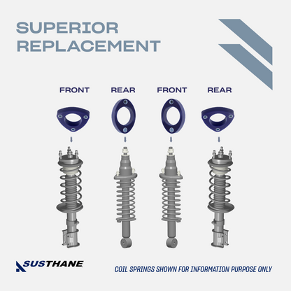AUTOACER - 4p Front & Rear Leveling Lift Kit 1.6" PU Spacers for Honda Civic Sedan 2000 - 2005, CR-V 2001 - 2006, RSX 2001 - 2006, Element 2003 - 2011