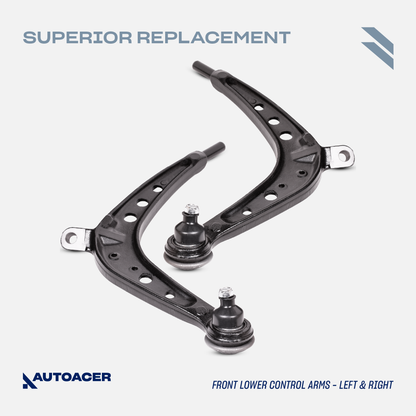 AUTOACER - 6p Front Lower Control Arms, Inner Ball Joints & Bushings Fitted into the Retainer Bracket For BMW 3 Series E46 325Xi 330Xi 330xd 2000-2005
