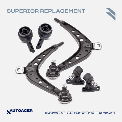 AUTOACER - 6p Front Lower Control Arms, Inner Ball Joints & Bushings Fitted into the Retainer Bracket For BMW 3 Series E46 325Xi 330Xi 330xd 2000-2005