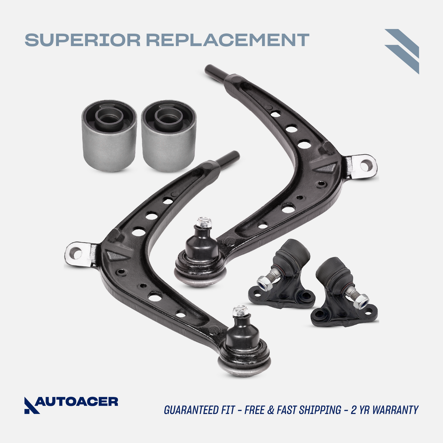 AUTOACER - 6p Front Lower Control Arms, Inner Ball Joints & Bushings For BMW E46 325xi 330xd 330xi 2000 - 2005