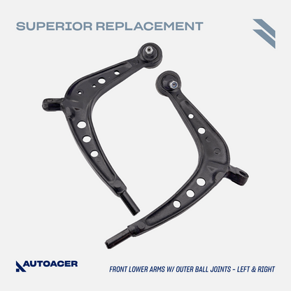 AUTOACER - 14p Front & Rear Track Control Arms, Bushings, Ball Joints For BMW 3 Series E46 325xi / 330xd / 330xi 2000 - 2005