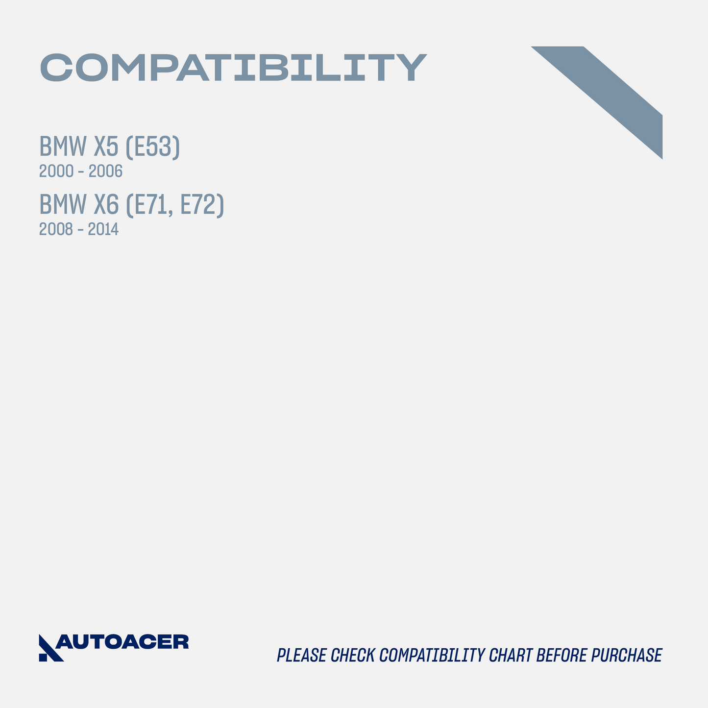 Rear Bushing Kit 4 Pcs - Rear Axle Subframe Mount/Bushings (All Four Sides) for BMW E53 (X5) 2000-2006, E71, E72 (X6) 2008-2014