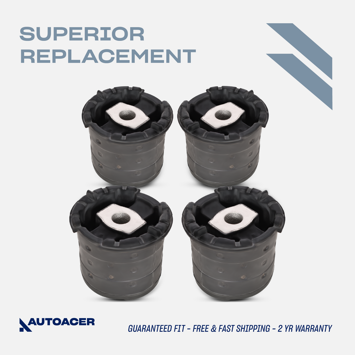 Rear Bushing Kit 4 Pcs - Rear Axle Subframe Mount/Bushings (All Four Sides) for BMW E53 (X5) 2000-2006, E71, E72 (X6) 2008-2014