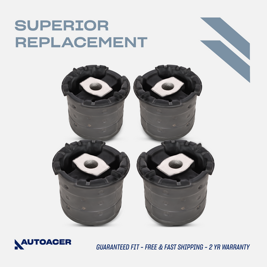 Rear Bushing Kit 4 Pcs - Rear Axle Subframe Mount/Bushings (All Four Sides) for BMW E53 (X5) 2000-2006, E71, E72 (X6) 2008-2014