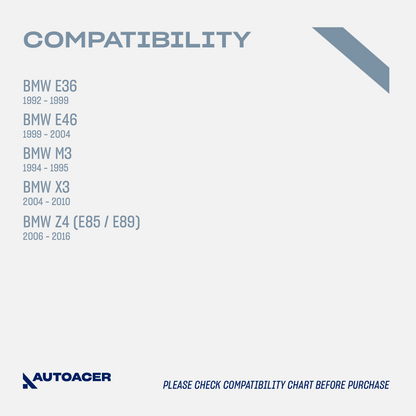 AUTOACER - 2p Rear Axle Toe / Track Control Arms with Bushings Pre-Fitted For BMW 3 Series E361992 - 1999, E46 1999 - 2004, M3 1994 - 1995, X3 2004 - 2010, Z4 (E85 / E89) 2006 - 2016