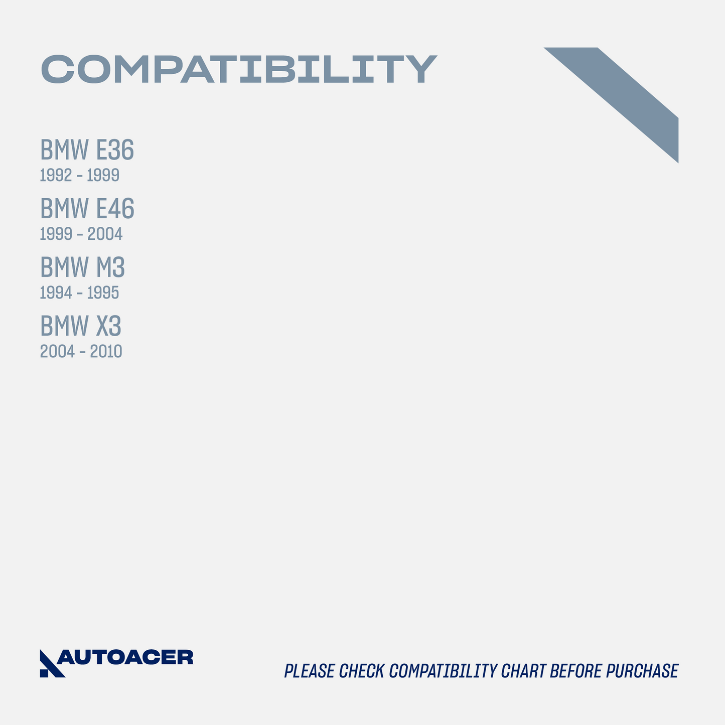 AUTOACER - 6p Rear Suspension Trailing Arm Bushings For BMW 3 SERIES E36 E46 X3 M3