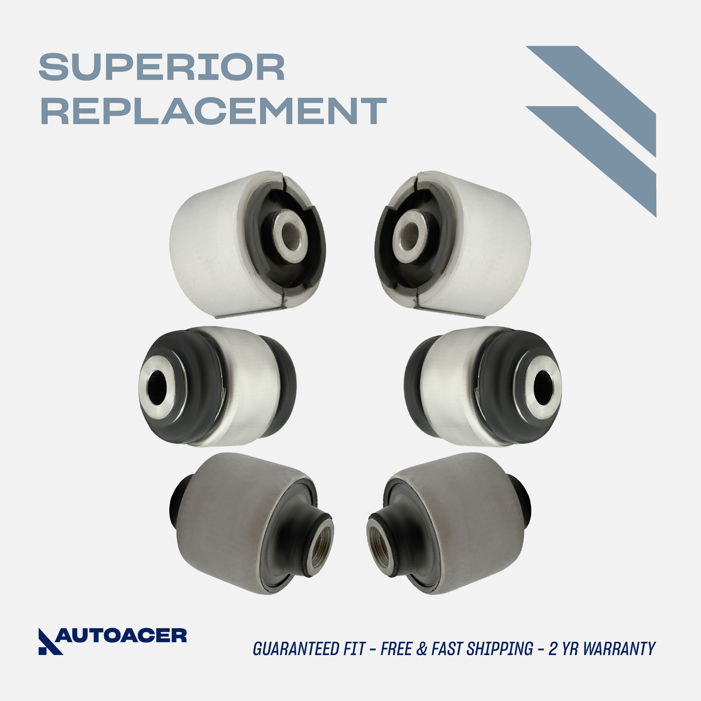 AUTOACER - 6p Rear Suspension Trailing Arm Bushings For BMW 3 SERIES E36 E46 X3 M3