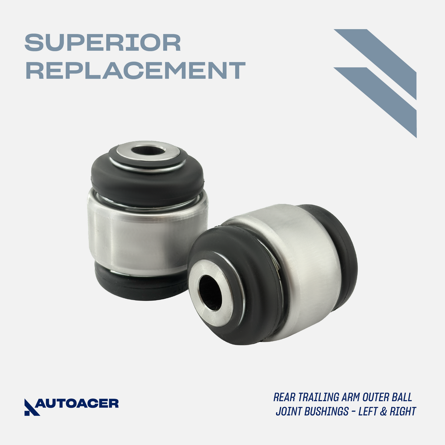 AUTOACER - 10p Rear Toe / Track Control Arms, Trailing Arm Bushings & Wishbone Bushings For BMW 3 Series E36 1990 - 1998, E46 1998 - 2007, M3 Series 1994 - 1995, X3 2004 - 2010 