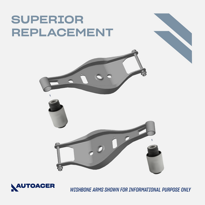 AUTOACER - 10p Rear Toe / Track Control Arms, Trailing Arm Bushings & Wishbone Bushings For BMW 3 Series E36 1990 - 1998, E46 1998 - 2007, M3 Series 1994 - 1995, X3 2004 - 2010 