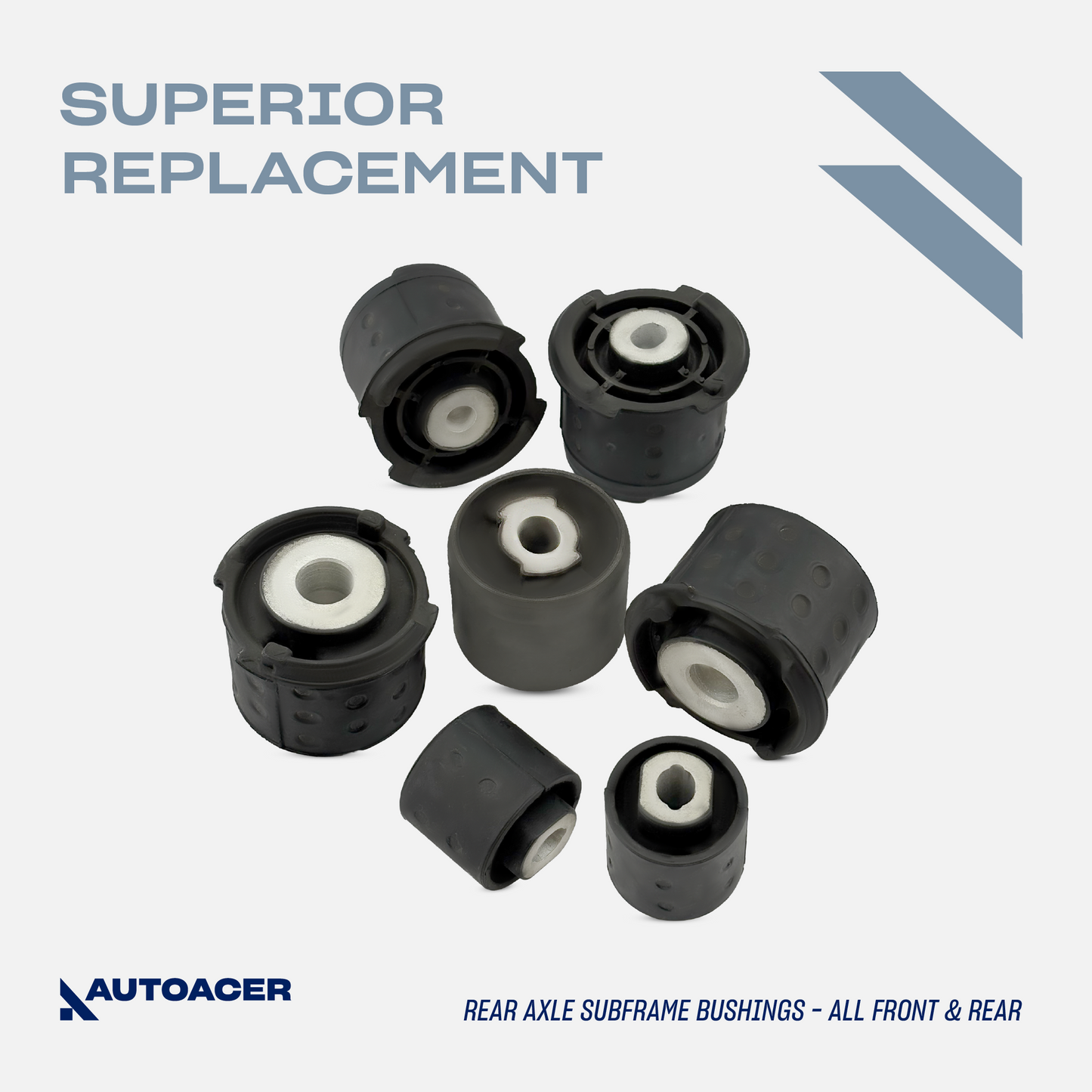 AUTOACER 17p Rear Axle Trailing Subframe Diff Control Arm Bushings For BMW 3 E46