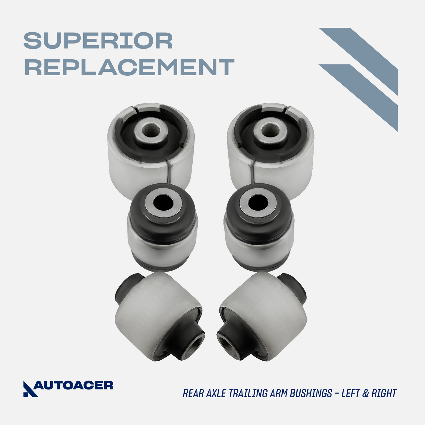 AUTOACER 17p Rear Axle Trailing Subframe Diff Control Arm Bushings For BMW 3 E46