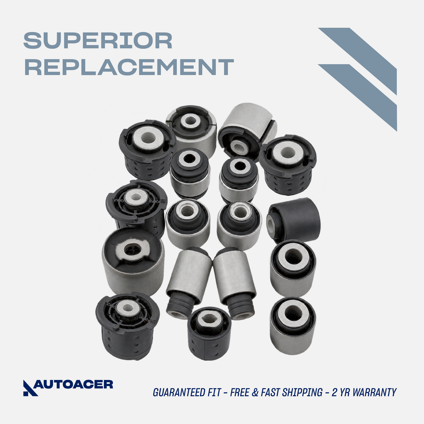 AUTOACER 17p Rear Axle Trailing Subframe Diff Control Arm Bushings For BMW 3 E46