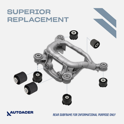 AUTOACER - 7pc Rear Axle Subframe Mounts Bushing Kit For BMW 3 SERIES (E46) 1998 - 2007, X3 (E83) 2004 - 2008