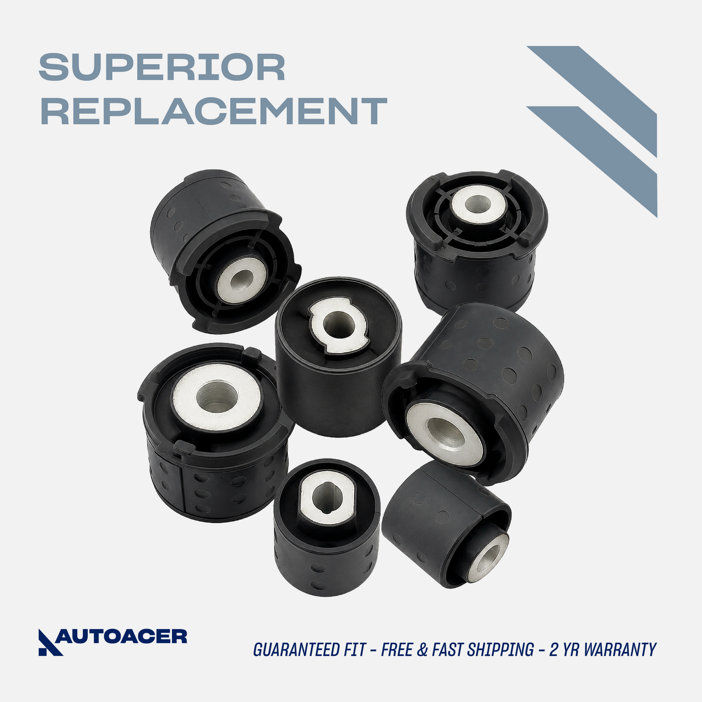 AUTOACER - 7pc Rear Axle Subframe Mounts Bushing Kit For BMW 3 SERIES (E46) 1998 - 2007, X3 (E83) 2004 - 2008