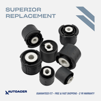 AUTOACER - 7pc Rear Axle Subframe Mounts Bushing Kit For BMW 3 SERIES (E46) 1998 - 2007, X3 (E83) 2004 - 2008