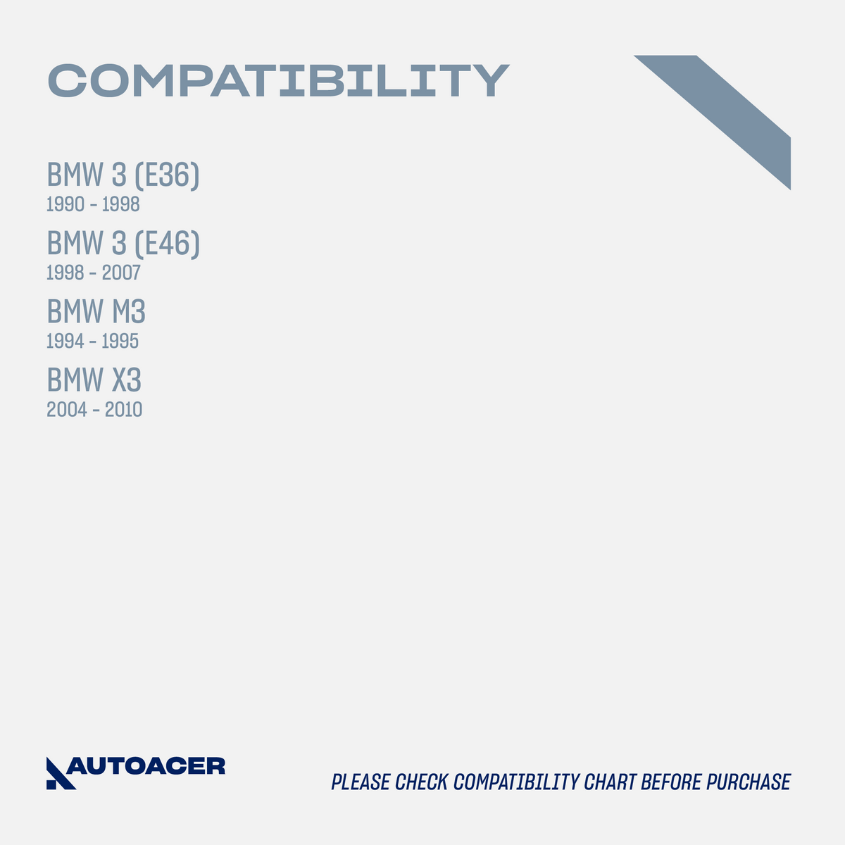 AUTOACER 10p Rear Upper Lower Track Trailing Wishbone Arm Bushes For BMW E46 E36