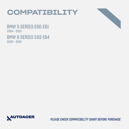 AUTOACER - 11p Rear Axle Subframe Bushings & Hex Bolts 14x1.5 For BMW E60/61/63/64 Year 2003 - 2010
