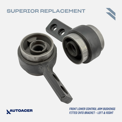 AUTOACER - 12p Control Arms with Inner Outer Ball Joints, Bushings with Brackets, Stabilizer Links, Tie Rod Assembly & Steering Rack Boot Kit for BMW E46 325xi, E46 330xi 2001-2005
